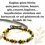 kaplan gözü-Sitrin Bileklik (4 mm)
