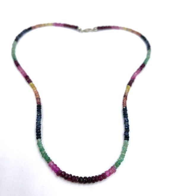 Ruby, Emerald, Sapphire Necklace